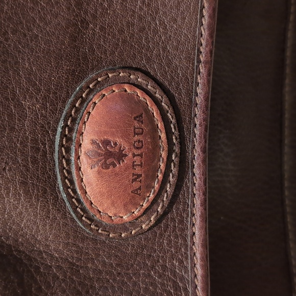 Antigua Leather Trim Backpack Brown Snakeskin Pattern - Picture 2 of 12